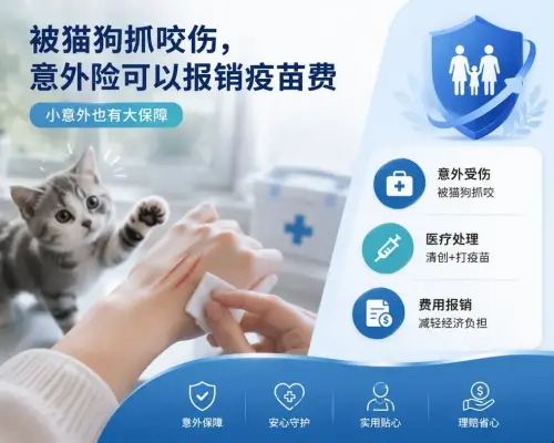 被流浪猫抓了一道小口子，打狂犬疫苗花了上千元，意外险能报吗？